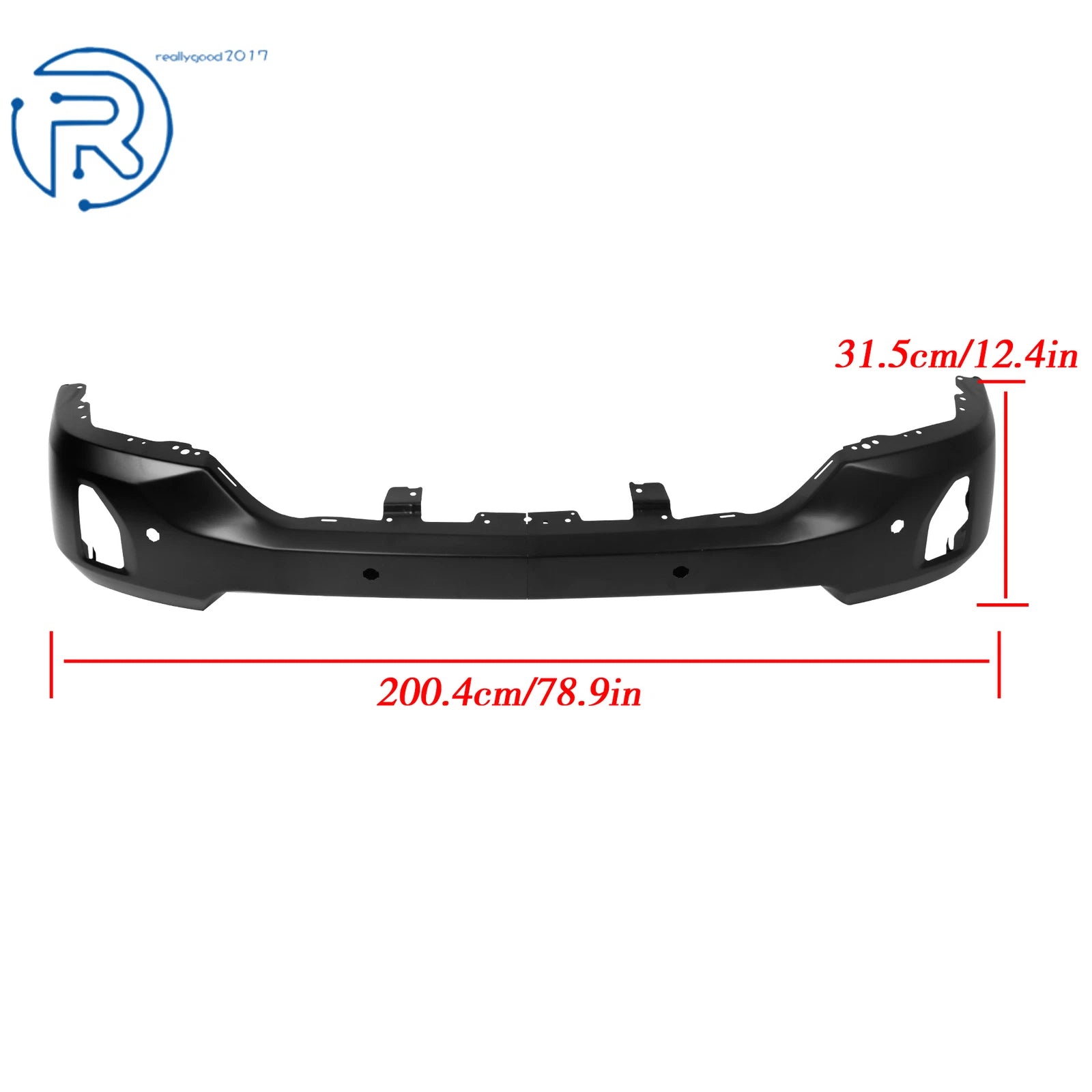 Front Bumper Face Bar Steel Black for Chevrolet Silverado 1500 (2016-2018)
