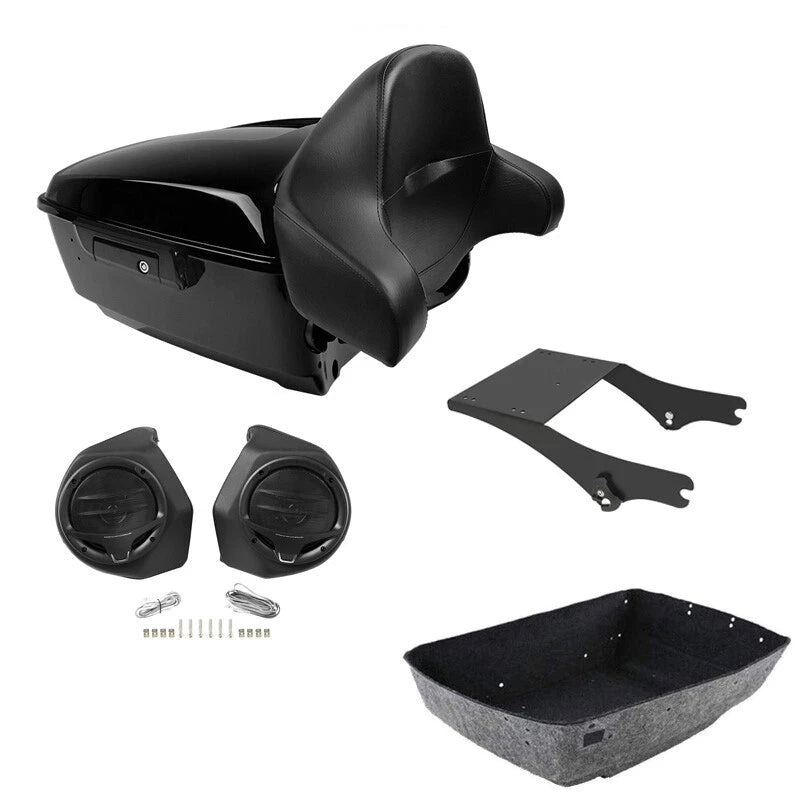 Trunk Speakers Backrest Mount for Harley Touring (1997–2008)