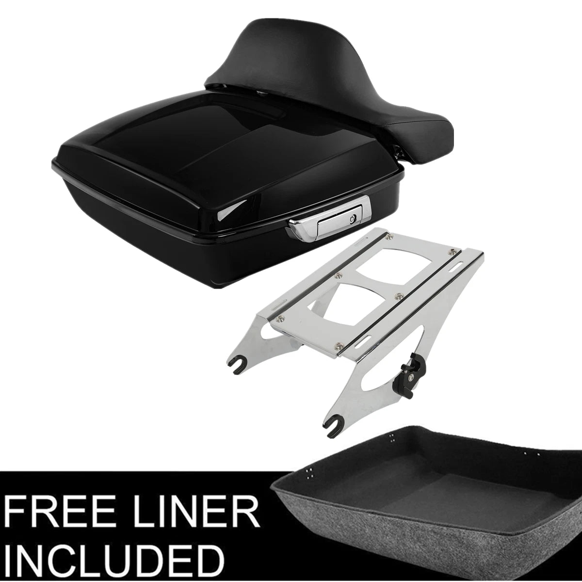 Chopped Trunk Pad Mount Rack for Harley Touring Road King Glide (2014–2026)