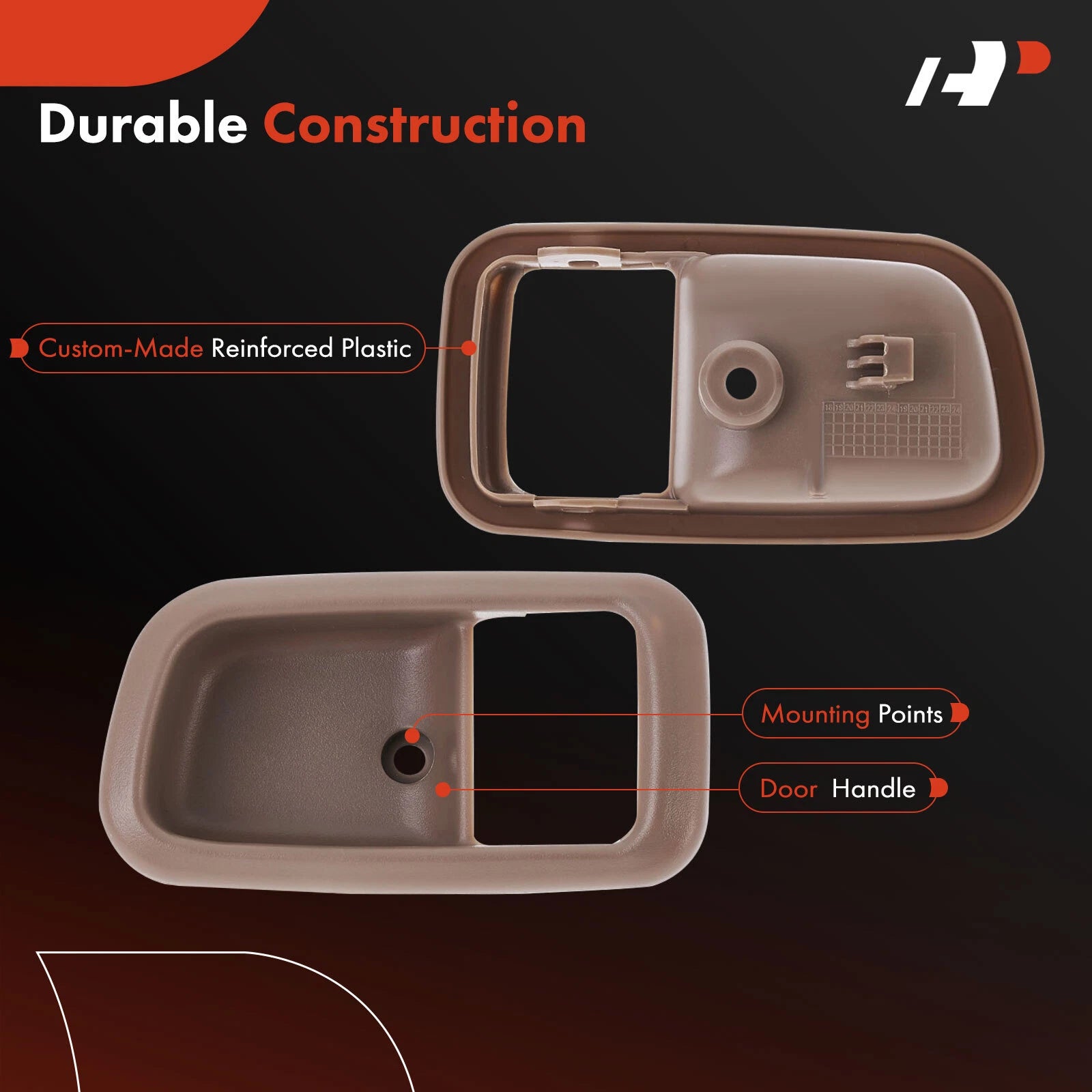 Front Right Brown Interior Door Handle for Toyota Tundra (2000-2006)
