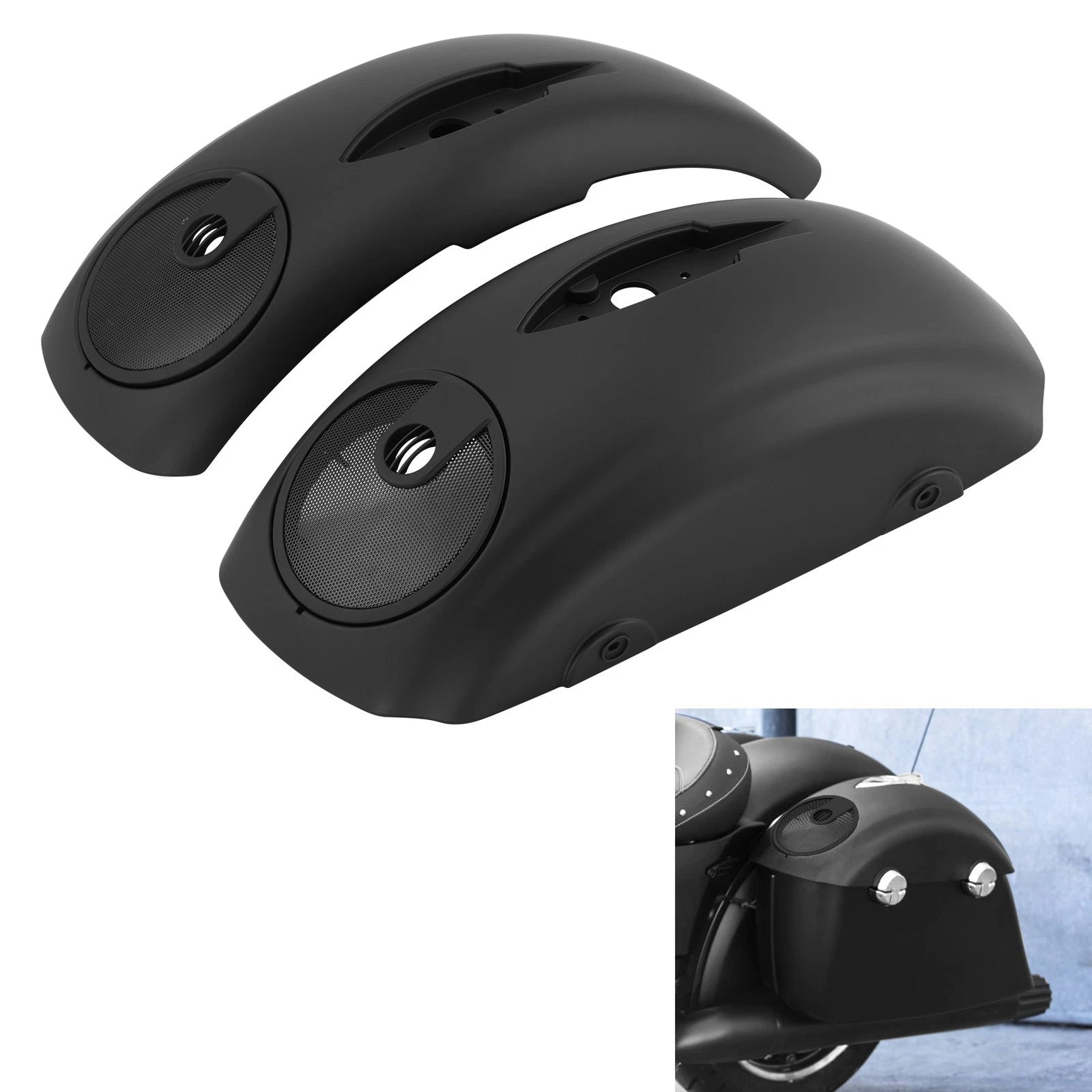 Matte Hard Saddlebag Lids for Indian Springfield (2016–2023) 6.5'' Speaker Cutout