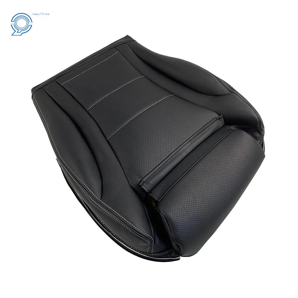 Driver Left Bottom Seat Cover for Mercedes Benz C300 (2015–2021) Black Leather
