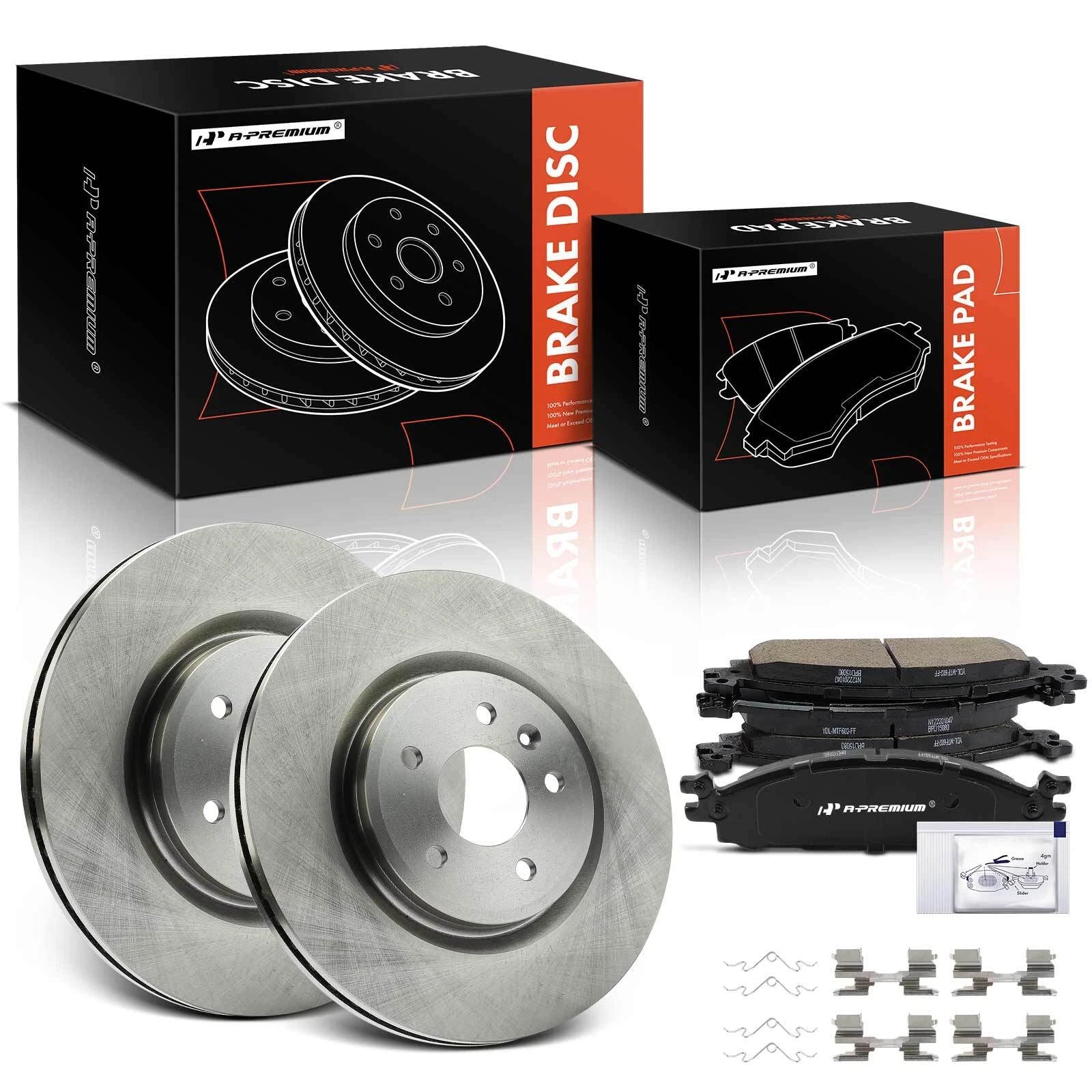 Front Disc Brake Rotors & Ceramic Pads for Ford Explorer (2011–2019)