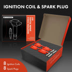 Set of 8 Ignition Coils & Iridium Spark Plugs for Chevy Silverado (2007–2023)