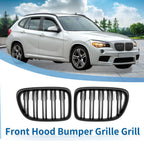 1 Pair Front Upper Bumper Grille for BMW X1 (2009-2015)