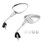 Chrome Shorty Mirrors M8 for Piaggio Vespa Sprint 50 125 150 (2014–2023)