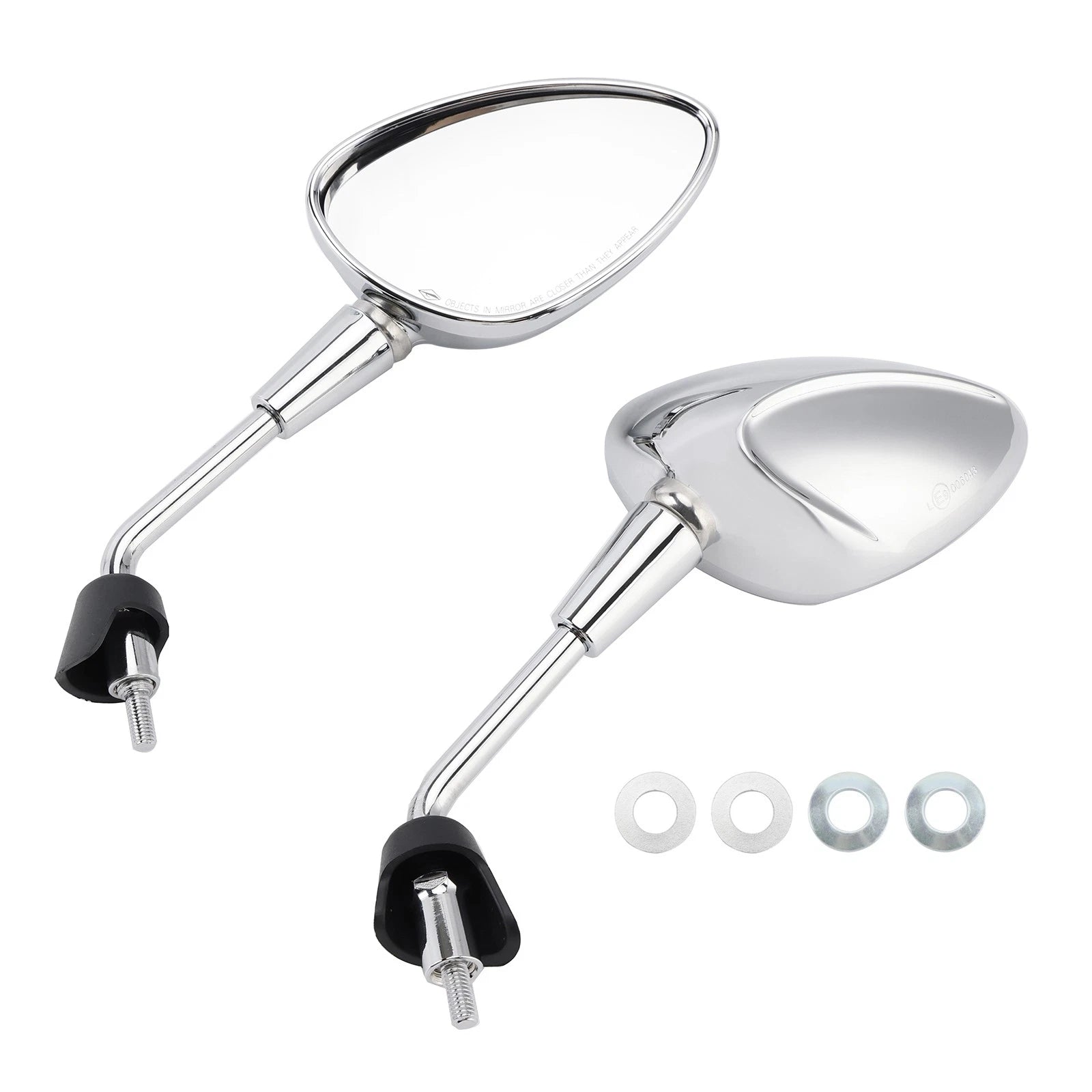 Chrome Shorty Mirrors M8 for Piaggio Vespa Sprint 50 125 150 (2014–2023)
