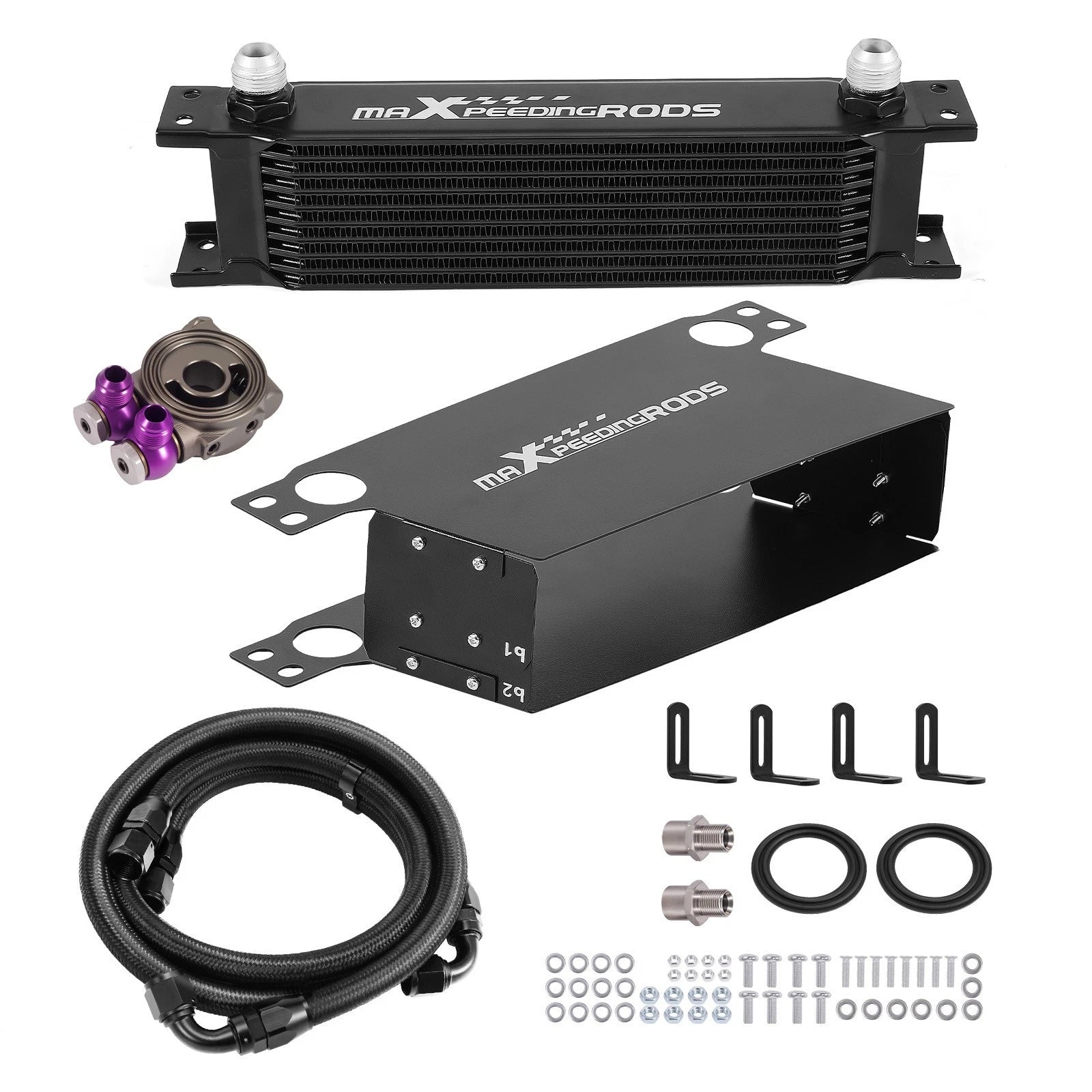 10 Row Oil Cooler Kit 10AN for Universal Applications