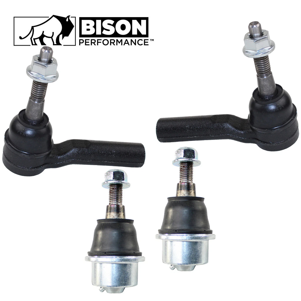 4pc Front Outer Tie Rod & Lower Ball Joint Kit for Chevy GMC HD