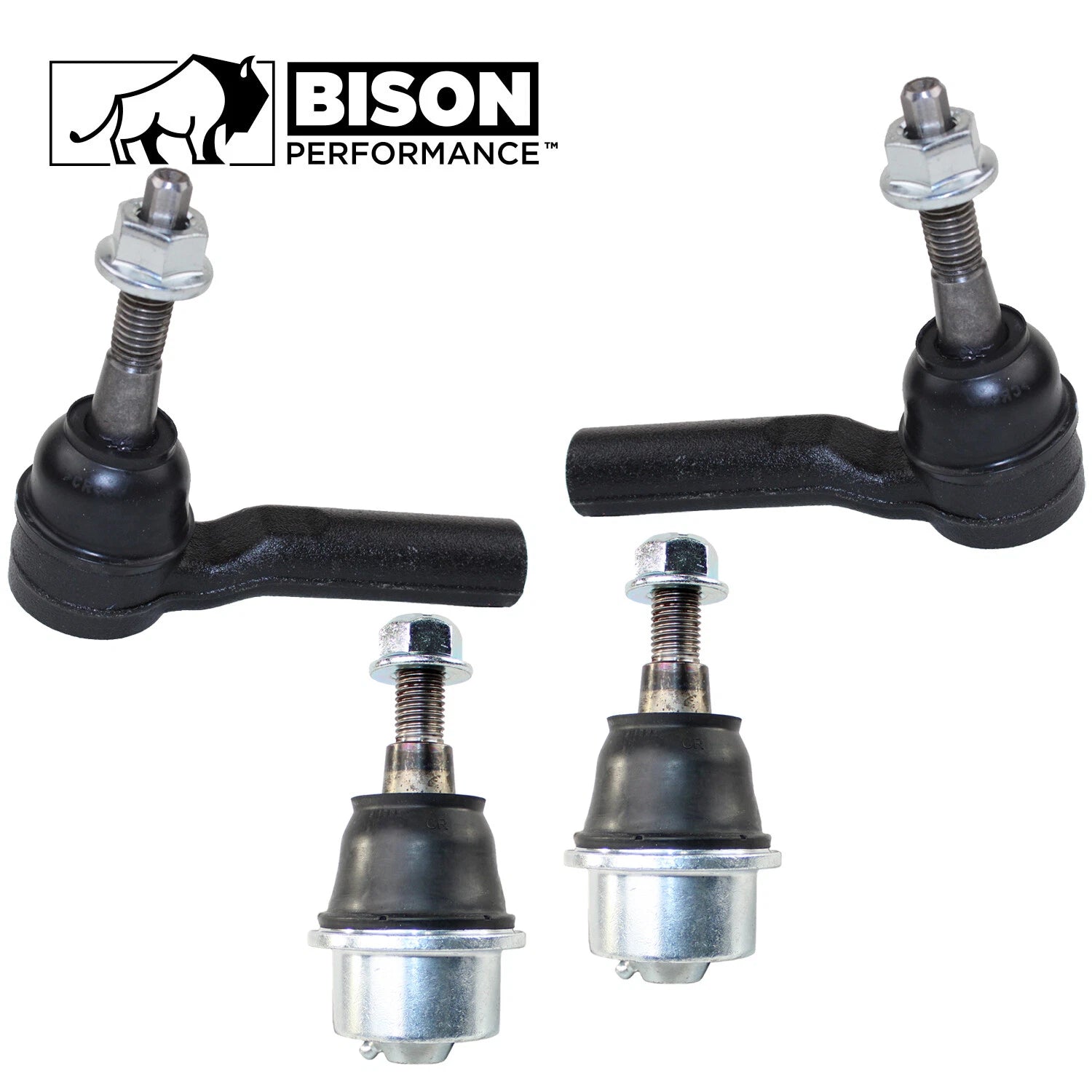 4pc Front Outer Tie Rod & Lower Ball Joint Kit for Chevy GMC HD