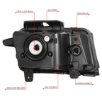 Driver Side Headlight Assembly for Chevy Camaro (2010–2013) OE Style Black Housing