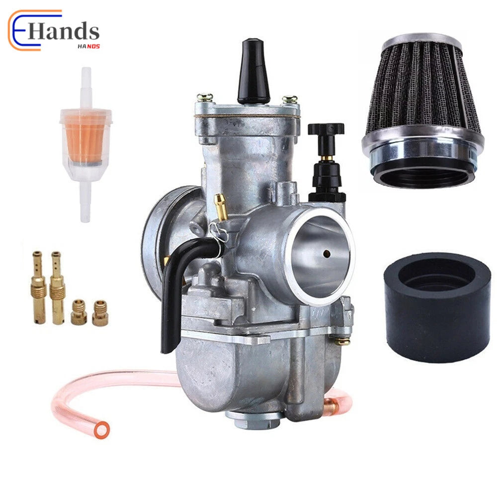 Carburetor & Air Filter for Kawasaki KX80 KX100 KX125 (32mm, 100cc-200cc)