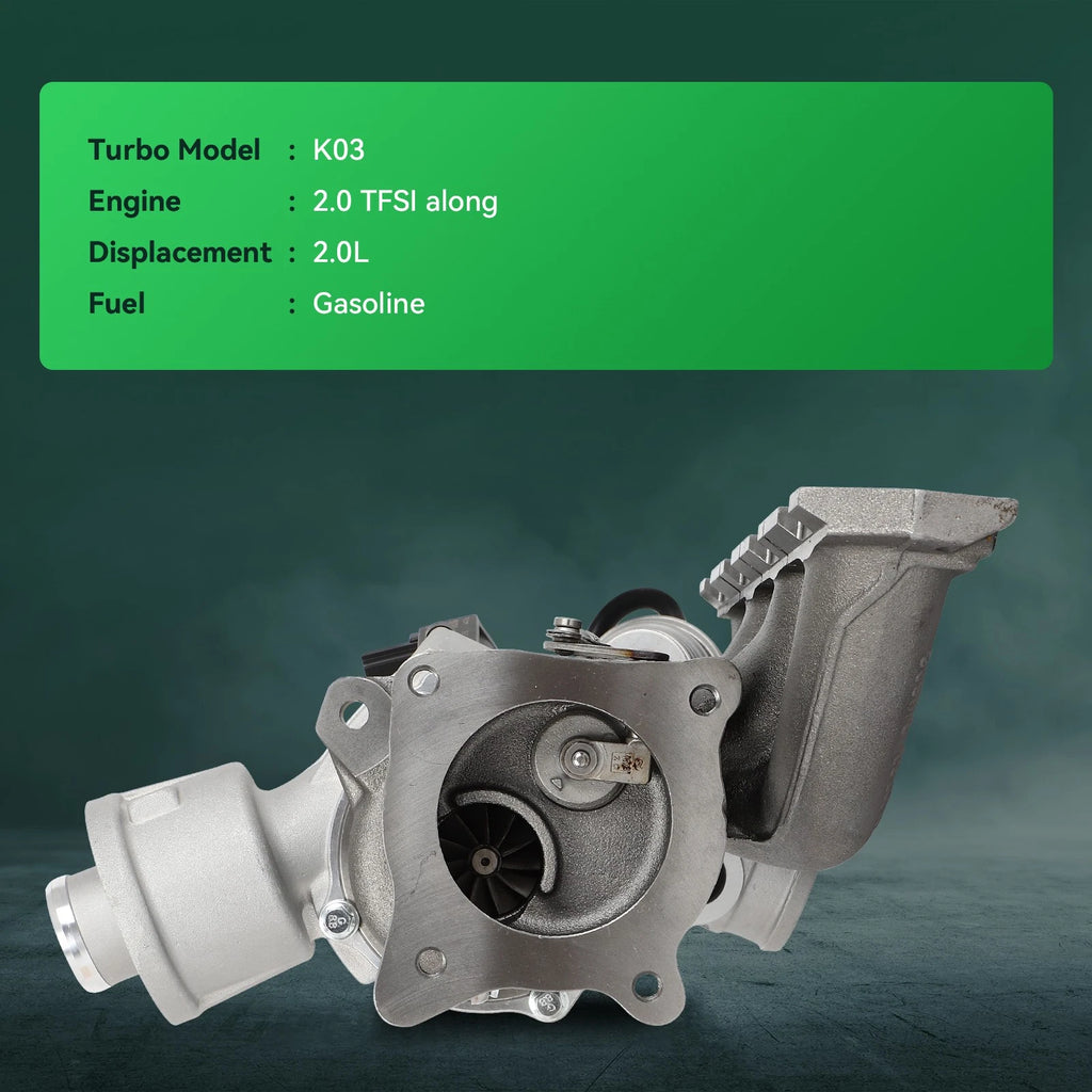 Turbocharger for Audi A4 TT 2.0T B7 BUL BWE BWT K03 (2005–2009)