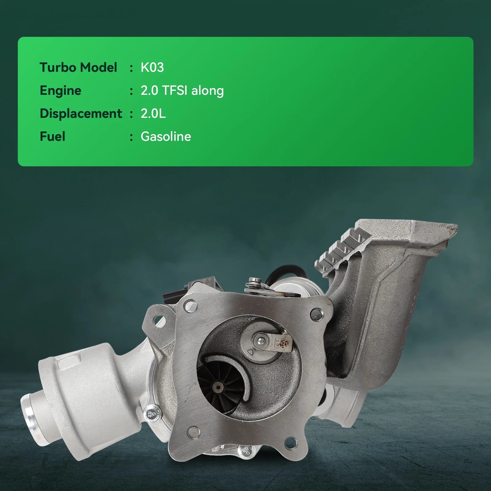 Turbocharger for Audi A4 TT 2.0T B7 BUL BWE BWT K03 (2005–2009)