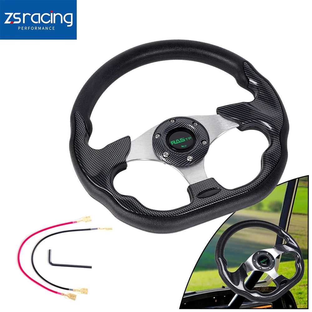 13" Black Steering Wheel for EZGO/Club Car/Yamaha Golf Cart