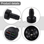 Car Phone Charger Adapter for Universal Use (Fast Charge, Voltage Display)