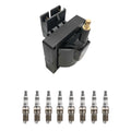 Hitachi Ignition Coil & Bosch 8 Nickel Spark Plugs Kit for F-150 Mustang