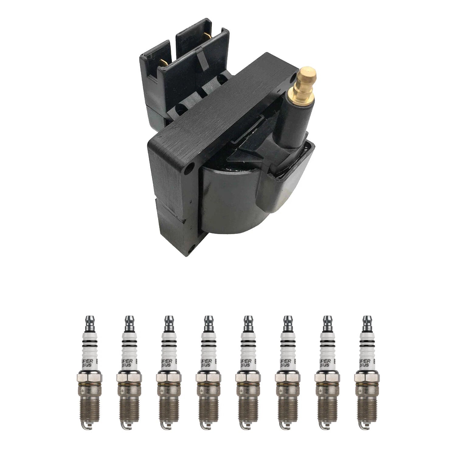 Hitachi Ignition Coil & Bosch 8 Nickel Spark Plugs Kit for F-150 Mustang