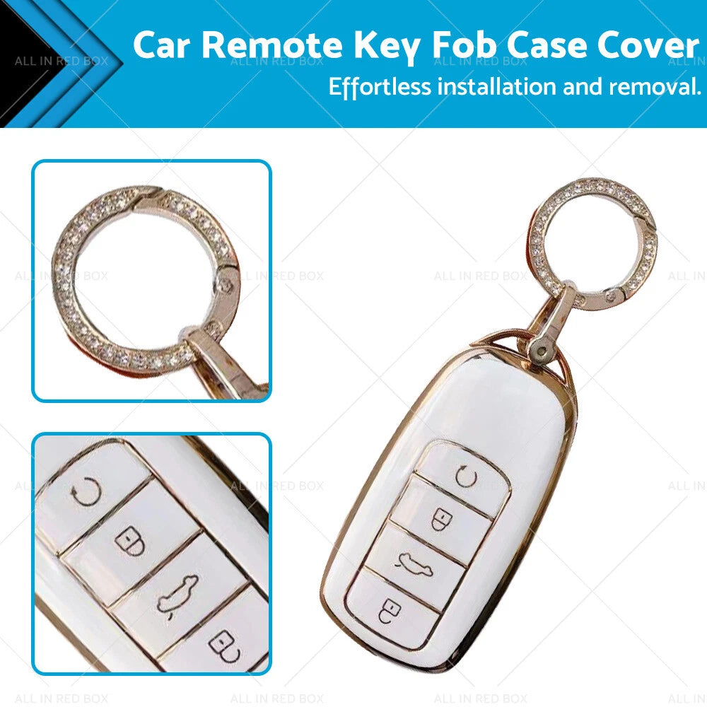 Car Remote Key Fob Case Cover for Chery Omoda 5 (2022–2023) TPU Beige