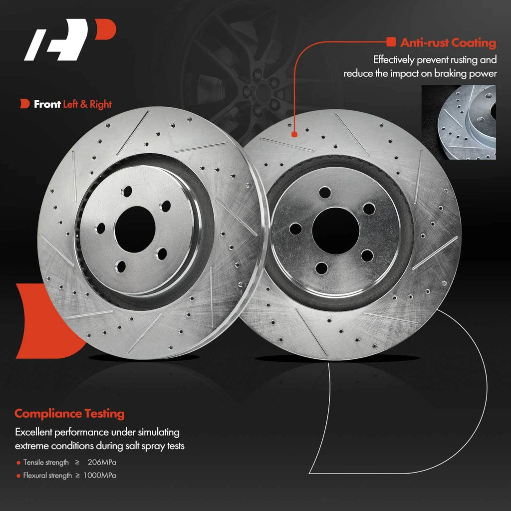 Drilled Brake Rotors for Ford Fusion, Edge, Lincoln MKX, MKZ