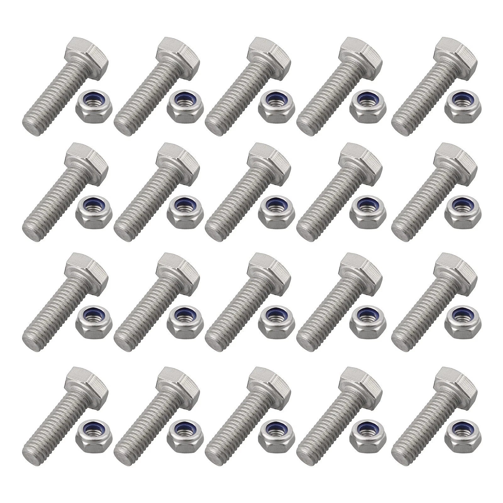 Set of 20 Auger Shear Pins Bolts & Nuts for Snowblowers