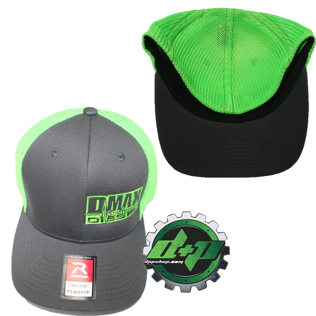 Duramax Diesel Hat for DMAX Truck (Flex Fit, Grey Green Mesh Back, S/M)