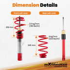 Coilover Suspension Kit for VW Golf/Jetta MK5 MK6 (2006-2014)