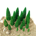 18Pcs Model Tree Layout Scenery for Train Railway Wargame