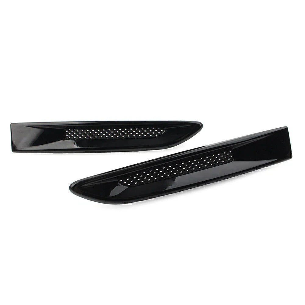 Black Front Side Fender Air Vent Grille Trim for Jaguar XE F-Pace (2015-2023)