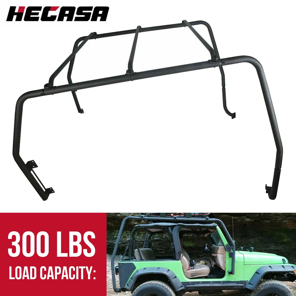 Set of 2 Removable Black Roof Rack Bars for Jeep Wrangler TJ (1997–2006) #76713