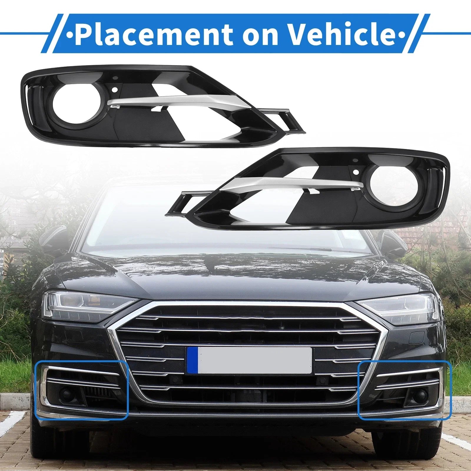 1 Set Front Left/Right Fog Light Grill for BMW 3 Series