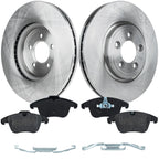 Set of 2 Front Brake Discs and Pads for Jaguar Vanden Plas (2006–2009)