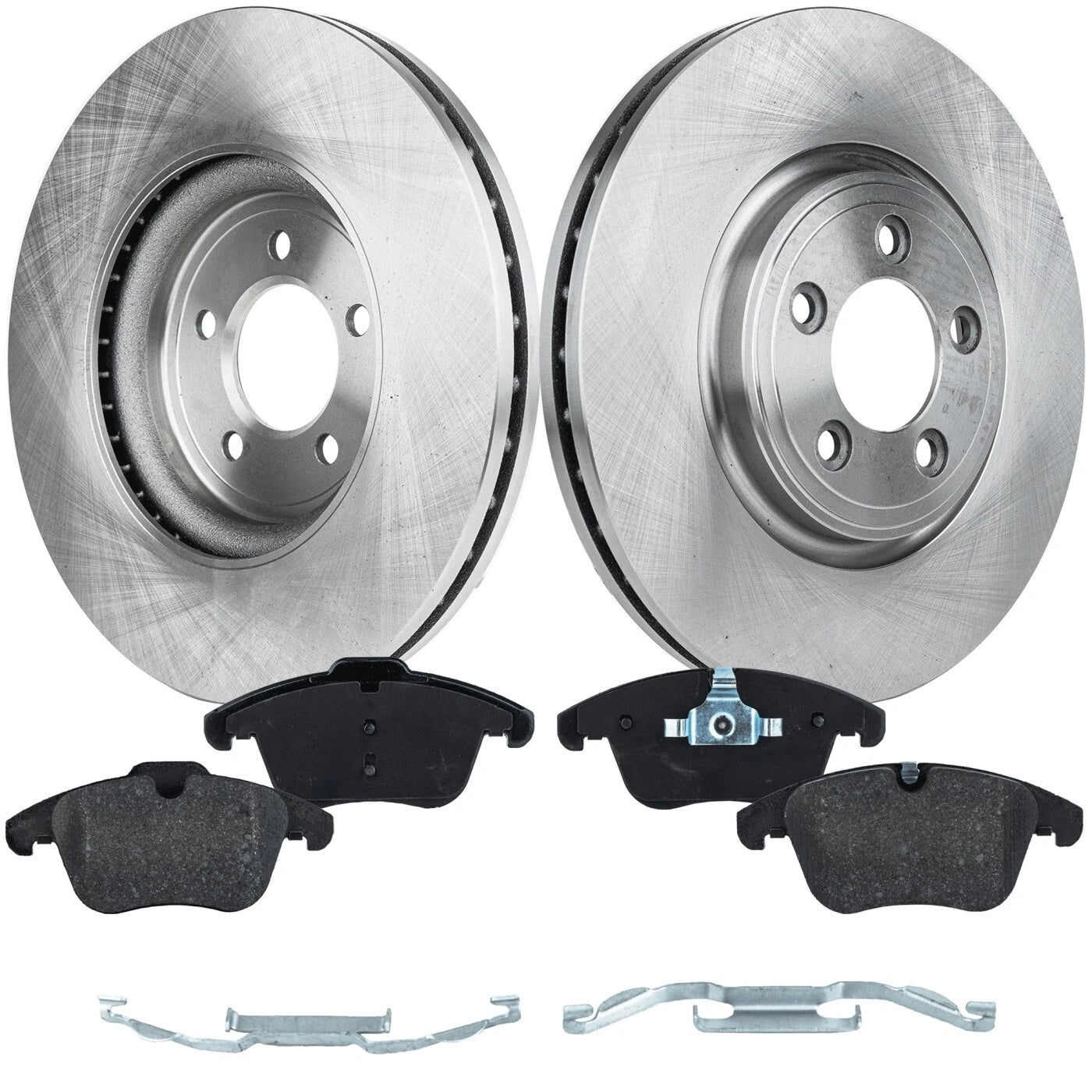 Set of 2 Front Brake Discs and Pads for Jaguar Vanden Plas (2006–2009)