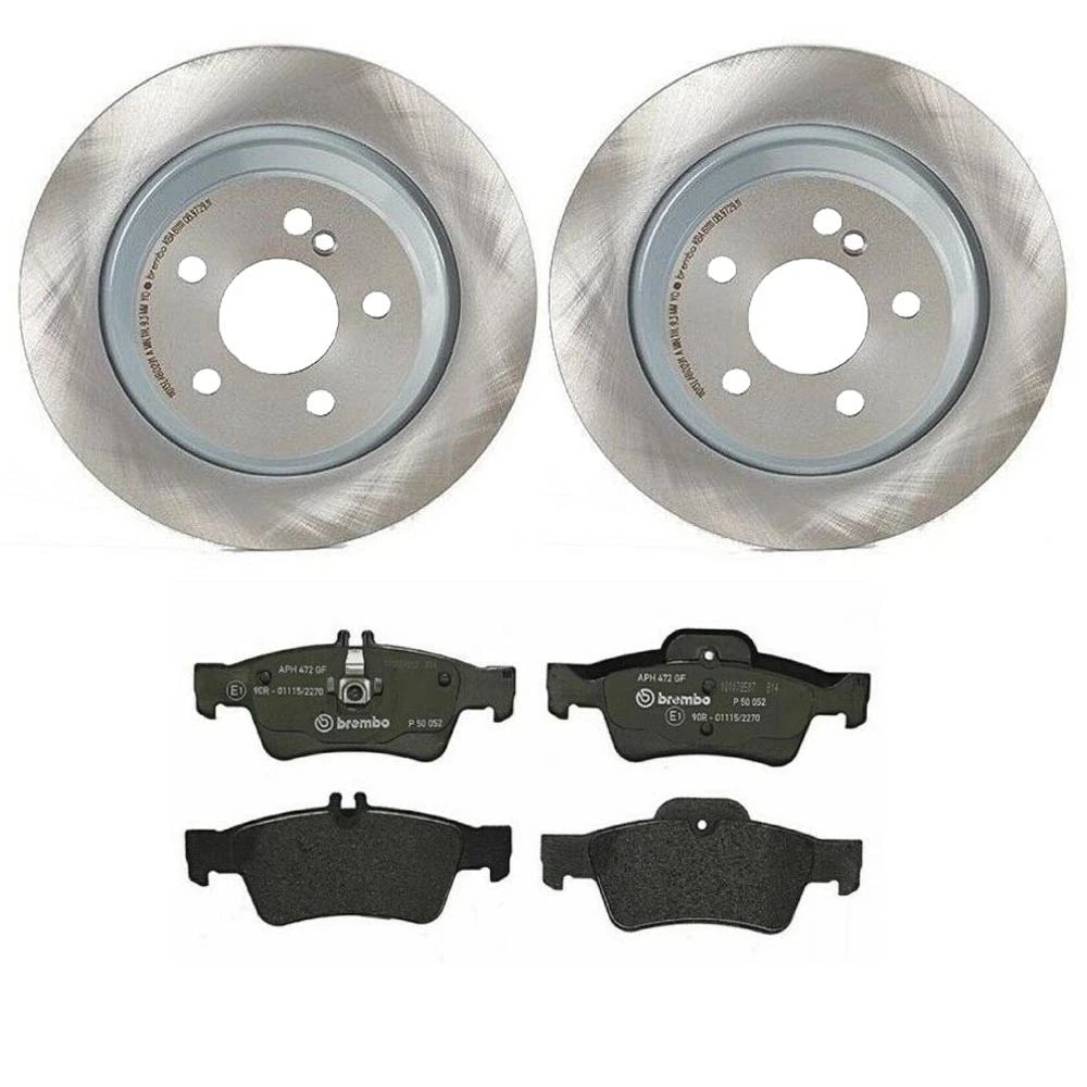 Brembo Rear Brake Kit 300mm Disc Rotors Low-Met Pads for Mercedes C215 C216 W220 (2000–2010)