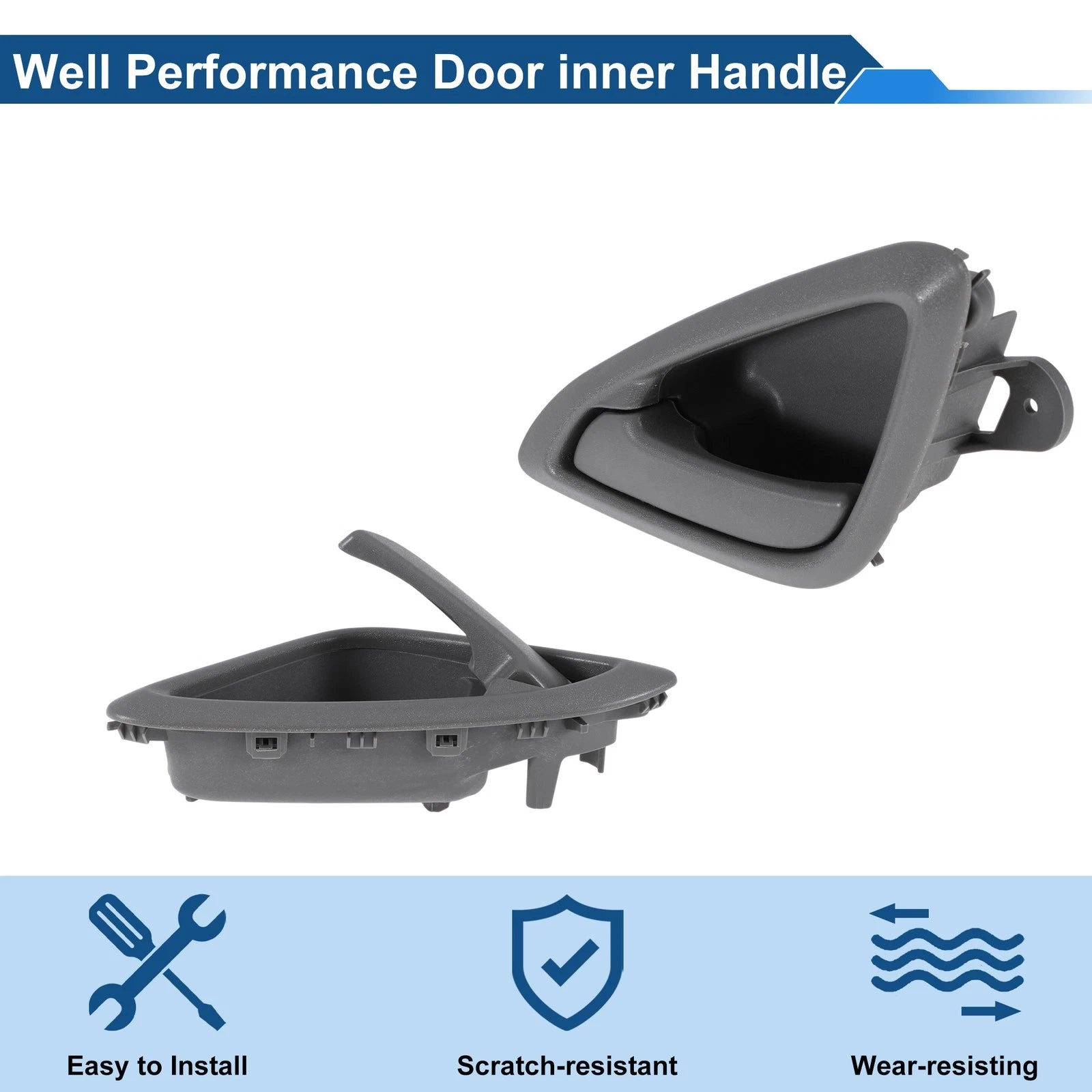 Front Passenger Side Interior Door Handle for Chevrolet Sail (2010–2014) Gray