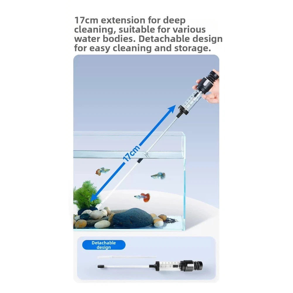 Manual Fish Tank Gravel Cleaner Pump for Aquarium Water Exchange