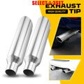 2.5" Inlet Exhaust Tip for Universal Fit (2-6X) - Polished Silver Stainless Steel