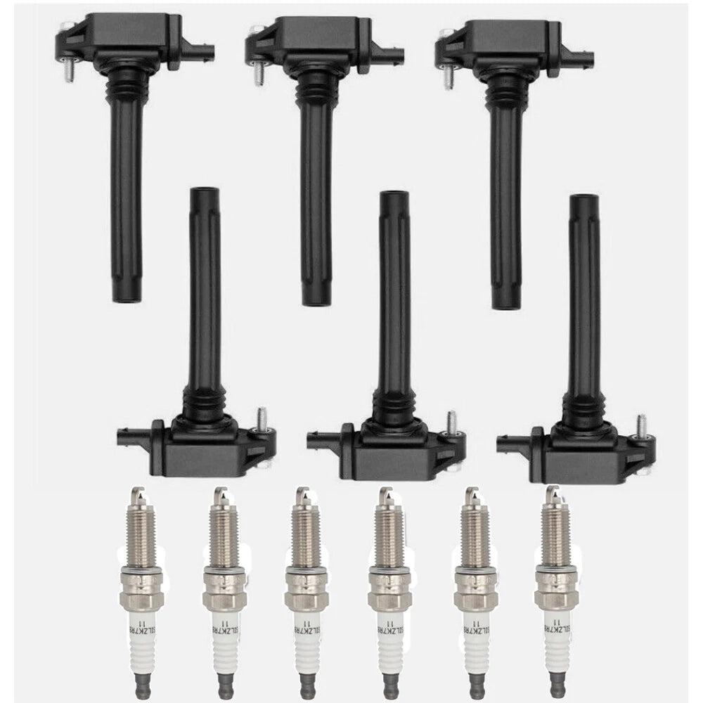 6X Ignition Coils + 6X Iridium Spark Plugs for Dodge Challenger Charger (2011–2017)
