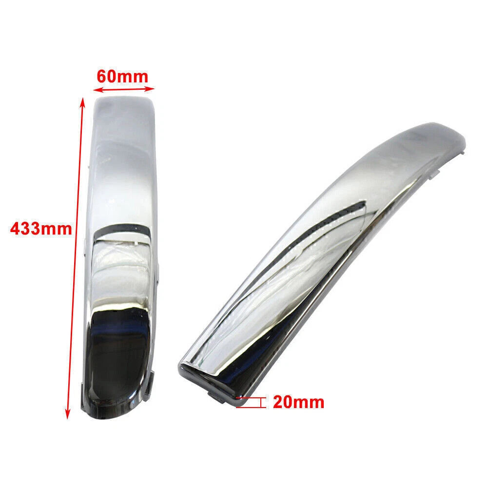 1 Pair Silver Front Bumper Molding Trim for Fiat 500 (2007–2015)