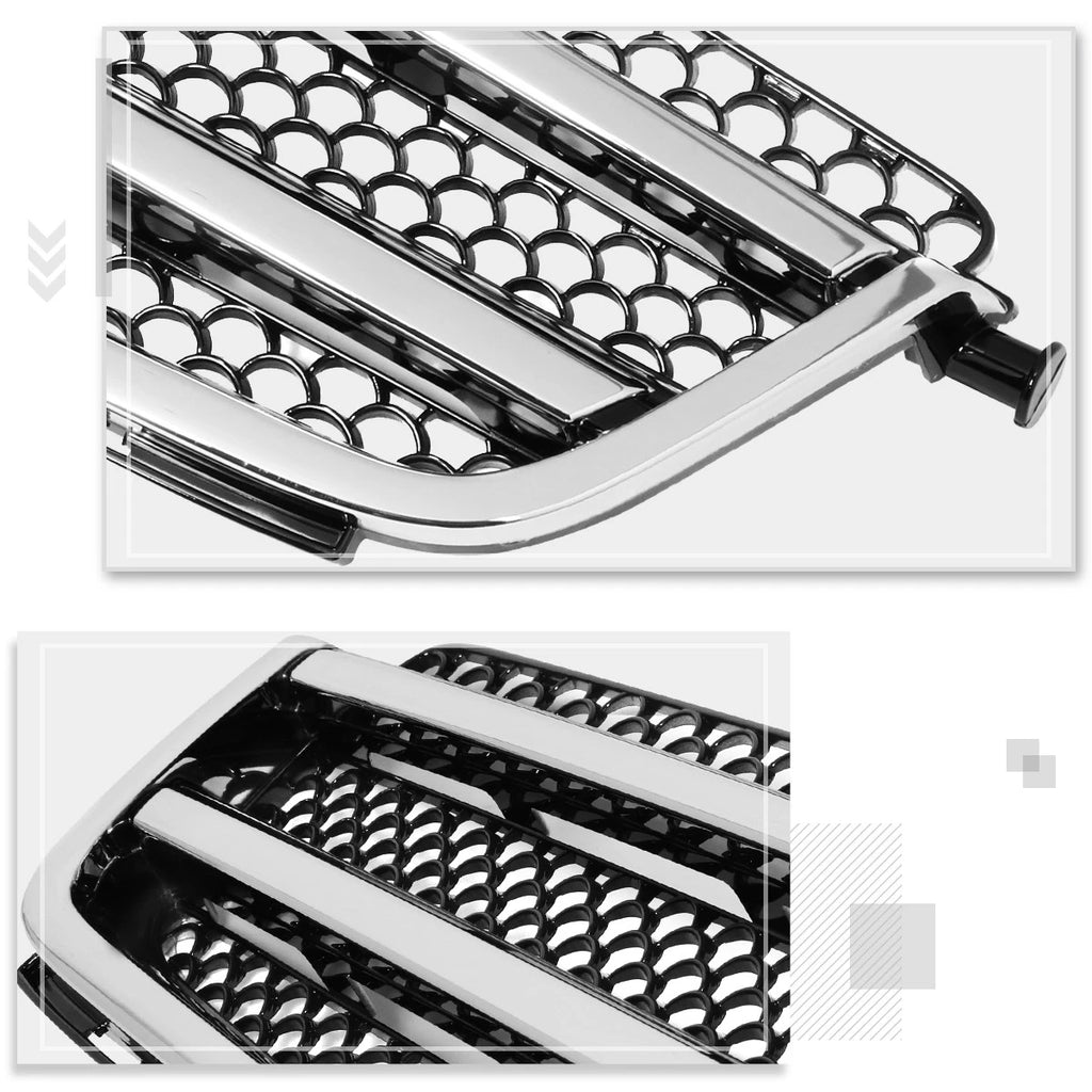 Diamond Mesh Hood Grille for Benz C230/C250/C300/C350/C63 AMG (2008–2011)