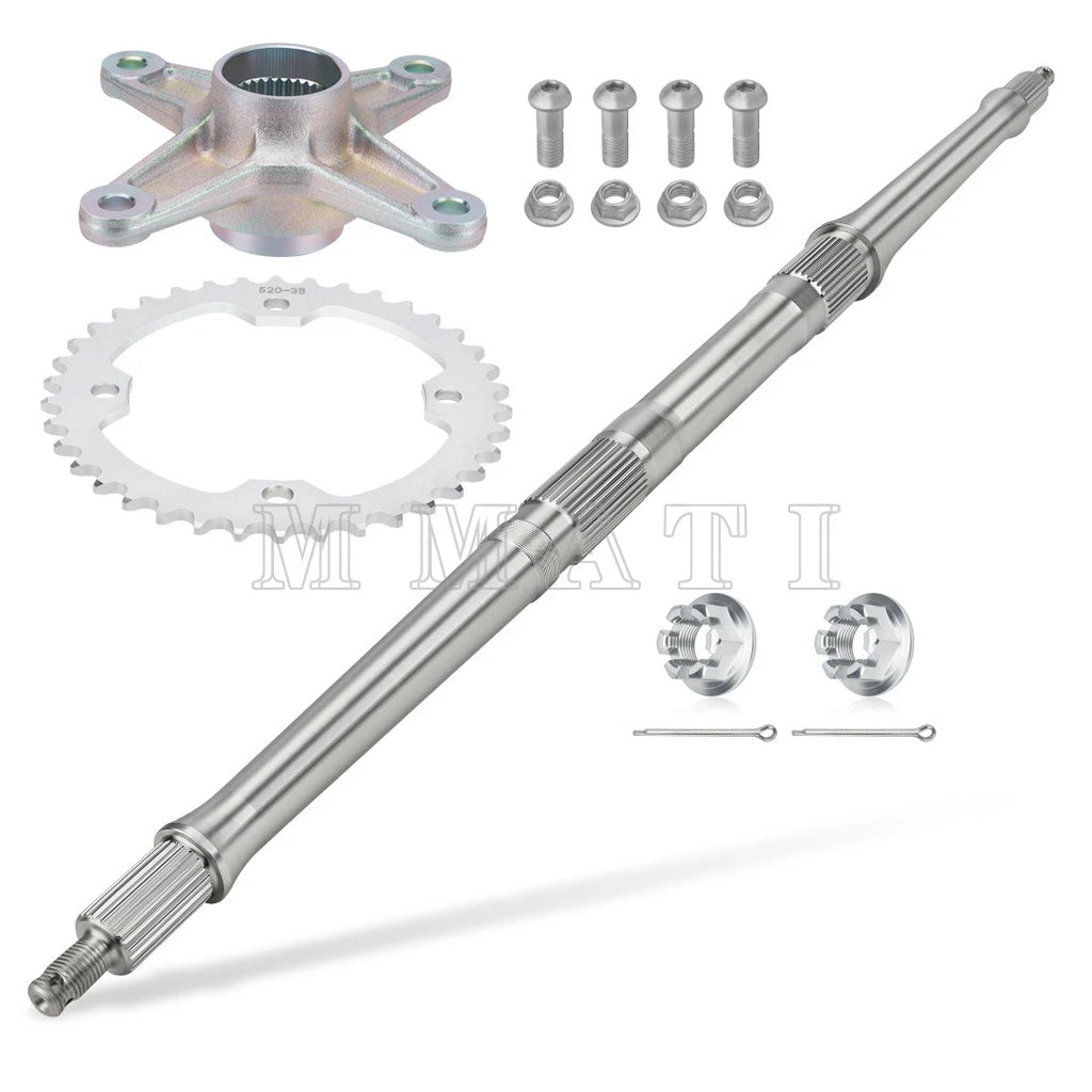 Rear Axle Shaft & Sprocket Axle Hub Nuts for Yamaha Raptor 350 (2004–2013)