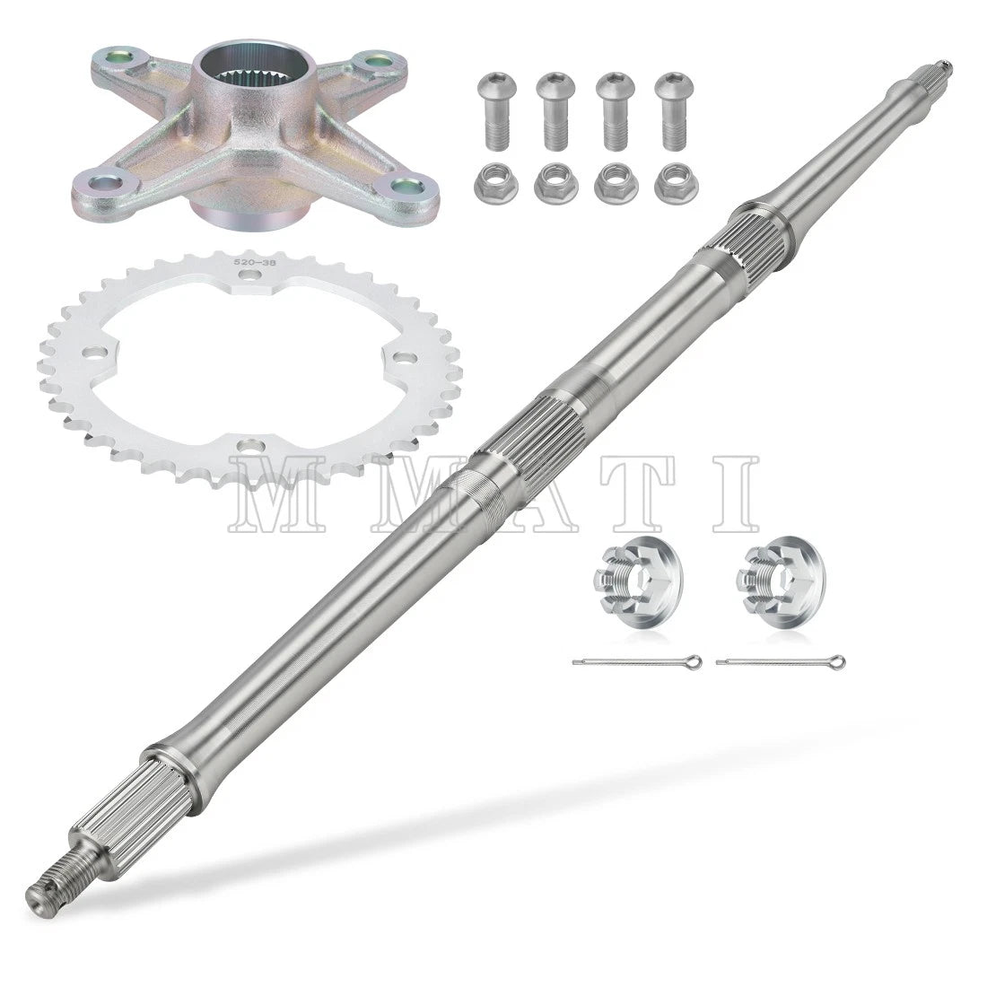 Rear Axle Shaft & Sprocket Axle Hub Nuts for Yamaha Raptor 350 (2004–2013)