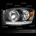 LED DRL Headlight Lamps for Dodge Ram 1500/2500/3500 (2006–2009)