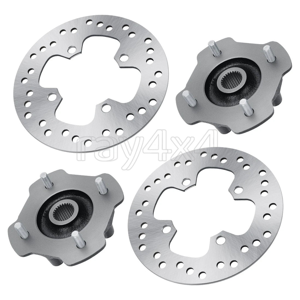 Front Left Right Wheel Hubs & Brake Disc Rotor for Honda Rancher 420 (2007–2014)