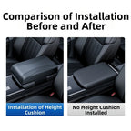 Leather Armrest Pad for Car with Memory Foam Cushion (Universal Fit)