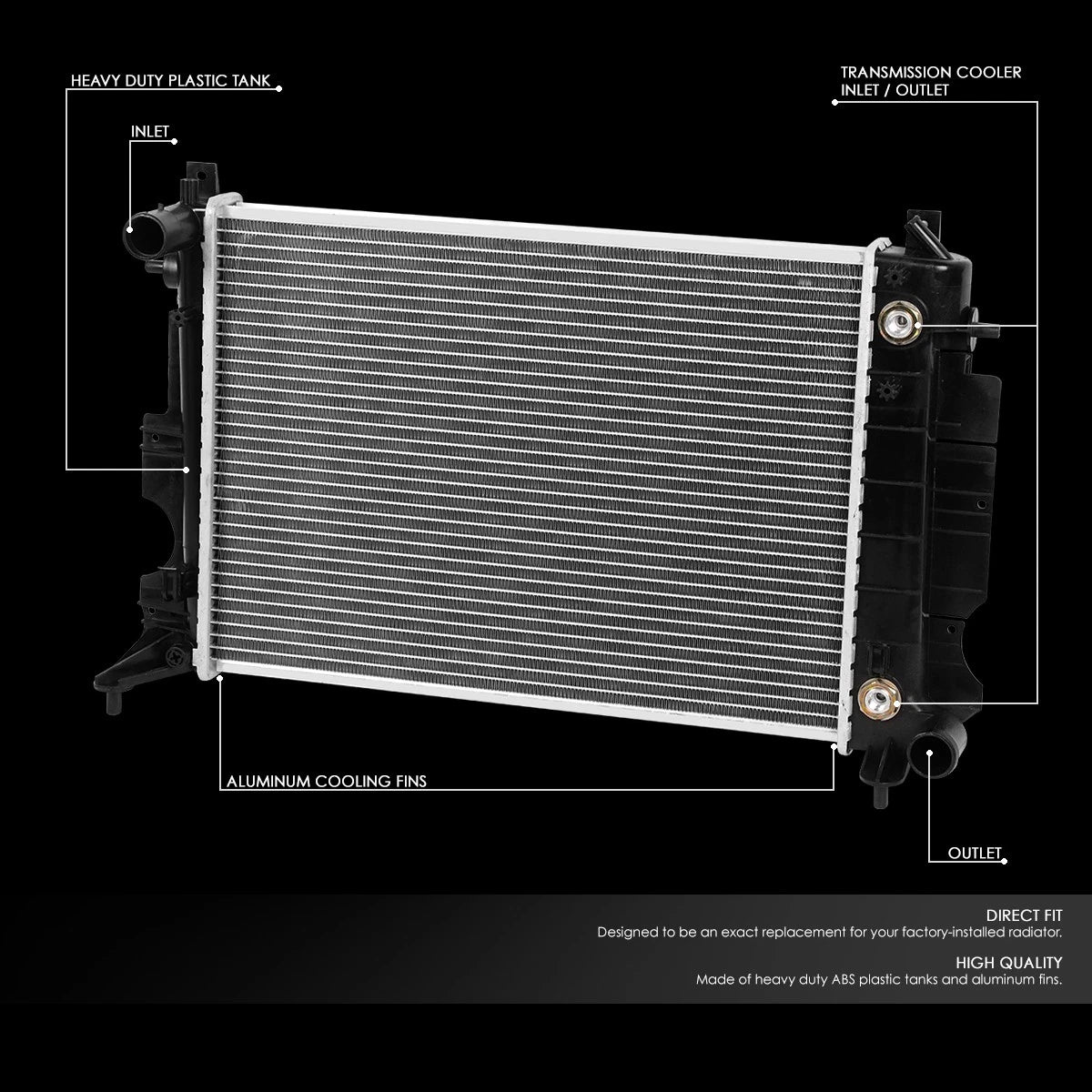 Aluminum Radiator for Saab 93 900 (1991–2002) 2080