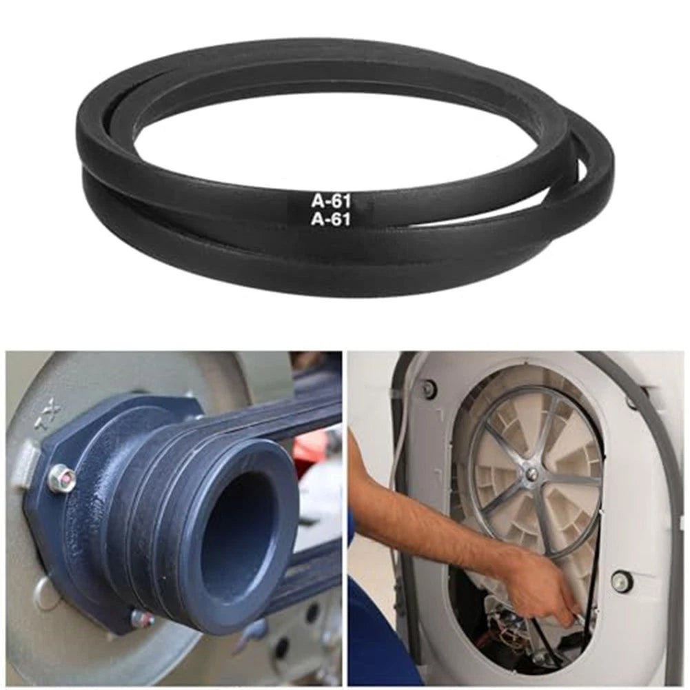 Set of 2 A614L630 61 Inch Rubber V Belts for Industrial Power Transmission