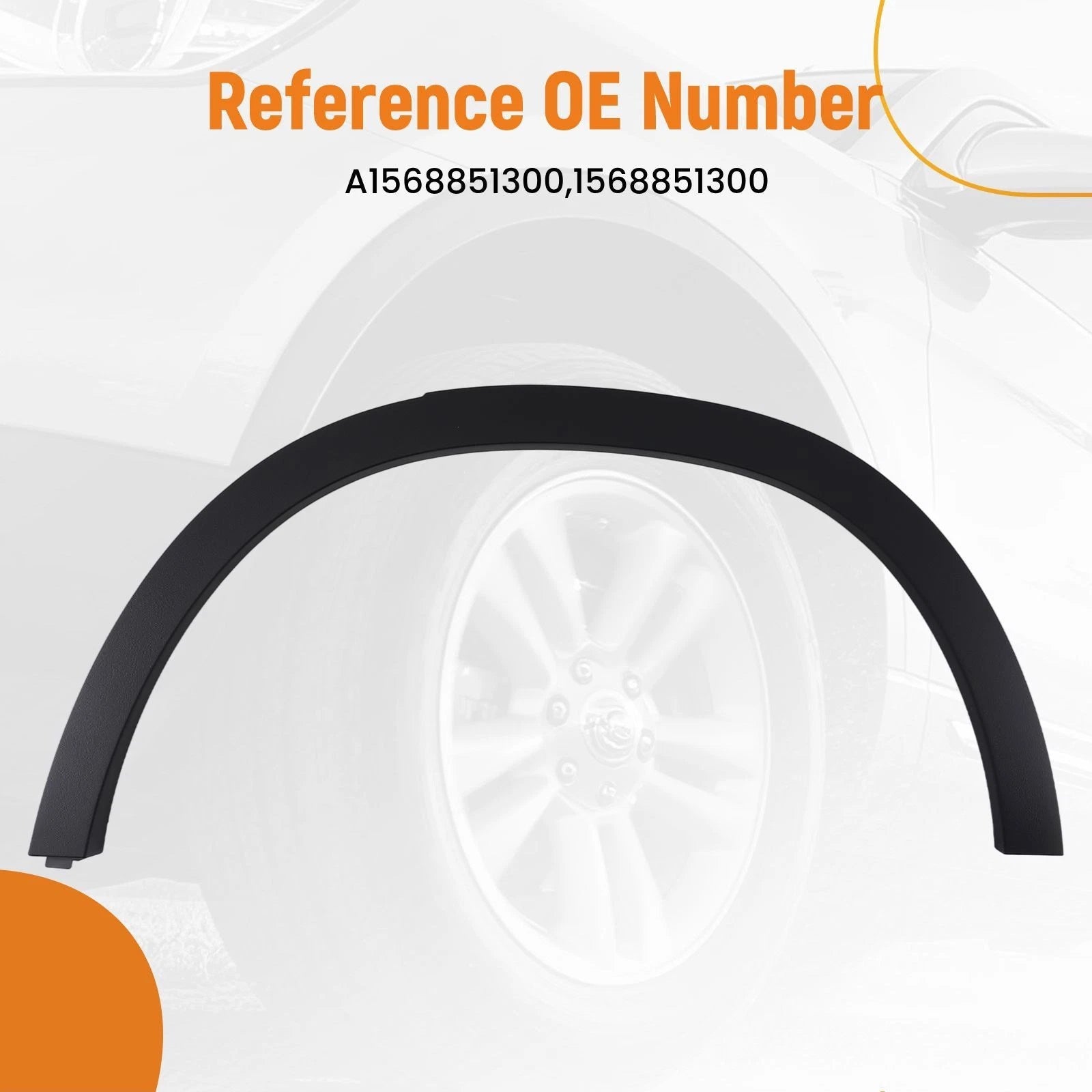 Black LH Rear Fender Flare for Mercedes GLA X156 (2015–2019) A1568851300 PP