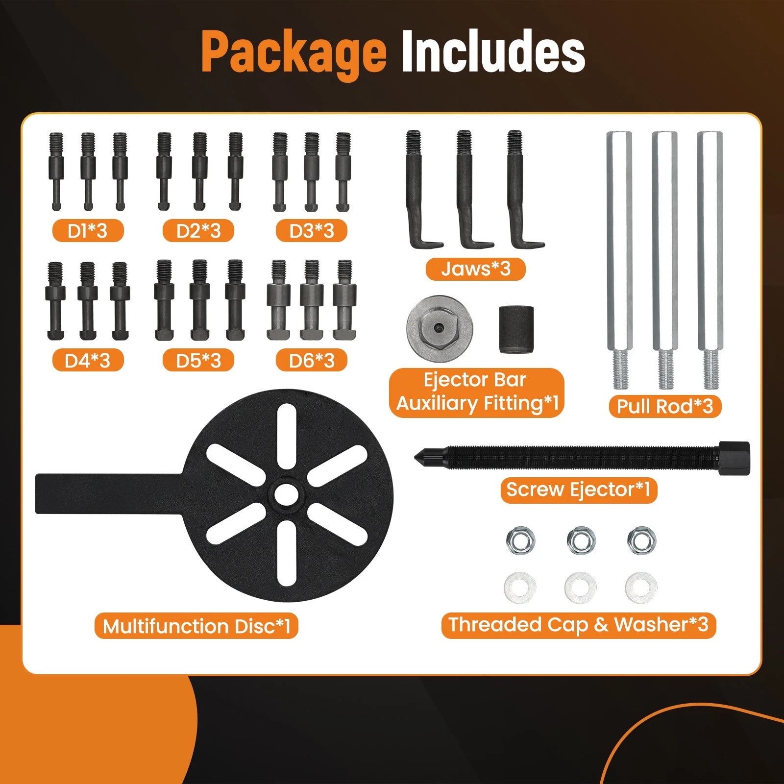 3-Jaw Bearing Puller Tool for Automotive Applications