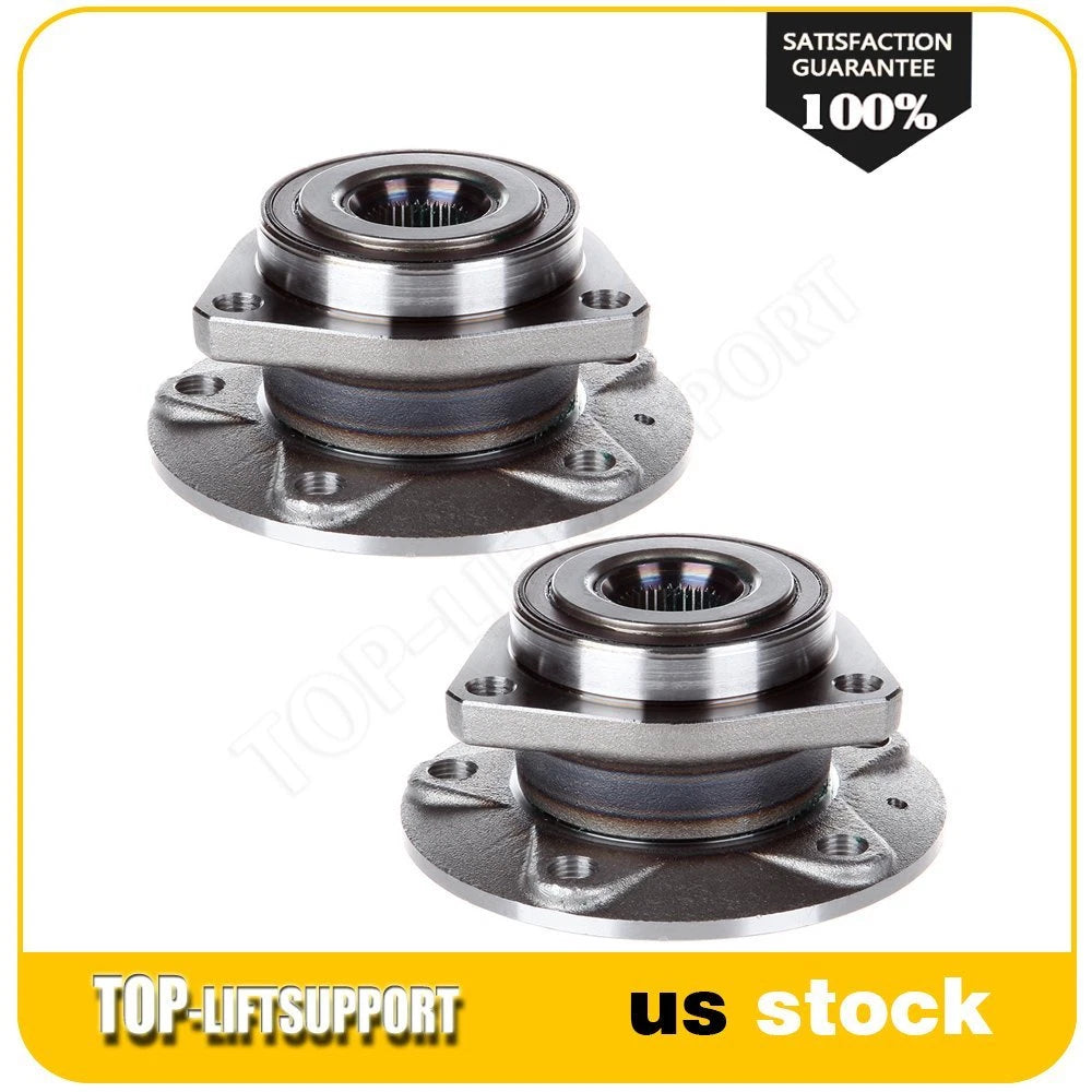 2X Front Wheel Bearing and Hub Assembly for Volkswagen GTI Golf Audi A3